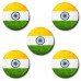 biZyug Indian Flag Round Pin Button Badge (pack of 2)