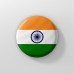biZyug Indian Flag Round Pin Button Badge (pack of 2)