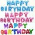 Polka Dot Happy Birthday Letter Air Foil Balloon Set 