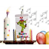 Surprise Banner Musical Candle & Reusable