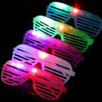 LED Flashing Glasses Light up Fashion Shutters Shape