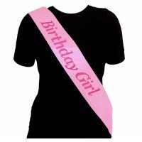 Birthday Sashes for Girl Pink Color 1pcs