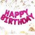 Happy Birthday Letter Foil Balloon Birthday Party Supplies Pink