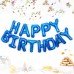 Happy Birthday Letter Foil Balloon Birthday Party Supplies Blue