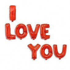 I Love You Foil Balloons | Birthday Party Supplies | Valentines Day Balloons (8 Letters)