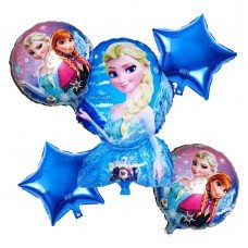 Frozen Foil Star Balloon Theme for Birthday Decoration 5 pcs