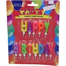 Happy Birthday Letter Candles | Multicolor | 13 pcs 