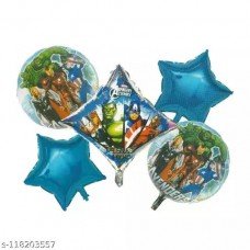 Avengers Theme Foil Balloon Kid Birthday Blue 5pcs