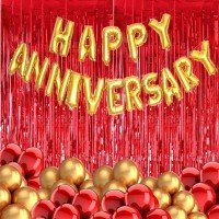 Happy Anniversary Balloons Decoration | Combo Pack of 48 Pcs