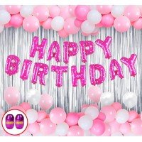 Happy Birthday Decorations for Girls Combo Pack | 44 pcs