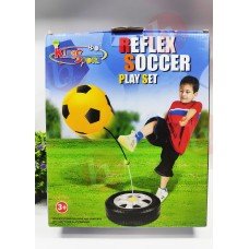 biZyug Portable and Compact Reflex Soccer Play Set Including Adjustable Football Kit