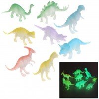 Dinosaur Animal Figure Toy Night Light Glow Radium (Multicolor)