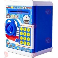 biZyug Doraemon Money Safe Bank ATM Electronic Piggy Bank with number password Lock for kids