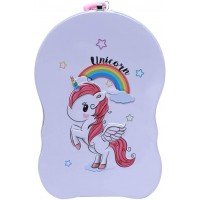 Unicorn Metal Body Piggy Bank for Kids with Lock and Key 1 Pcs
