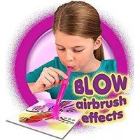 Blow Pens Color Spry with 4 Stencils for Drawing Arts & Crafts School Stationery
