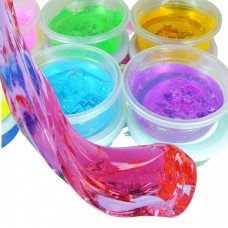 Crystal Clay Soft Slime Transparent Magic Mud - 6 pcs