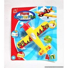 biZyug Plane 4 in 1 Stationery Set | Push and Go Plane |Ruler | Clip | Pen | Stationary Set for Kids Gift